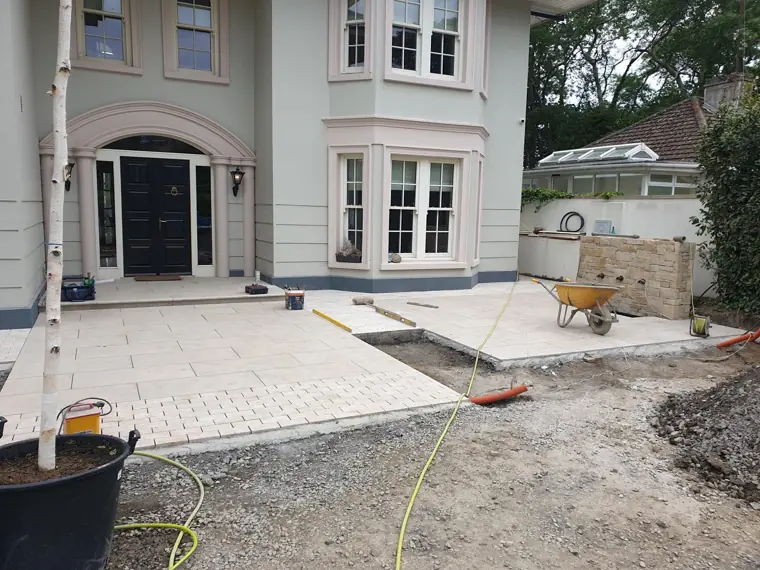 Front patio for a period-style house