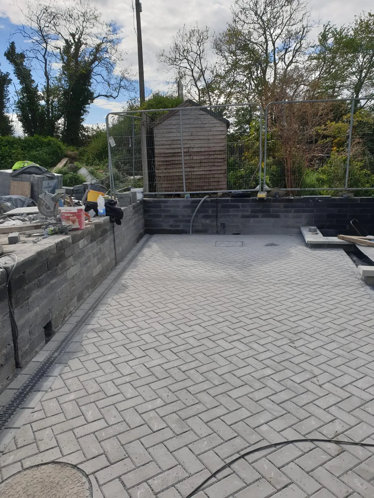 Herringbone & block paving