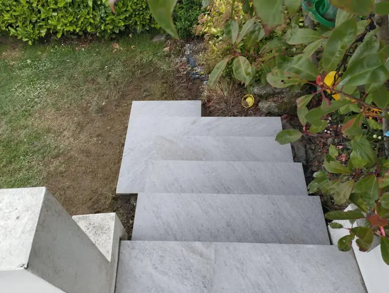 Porcelain steps from above